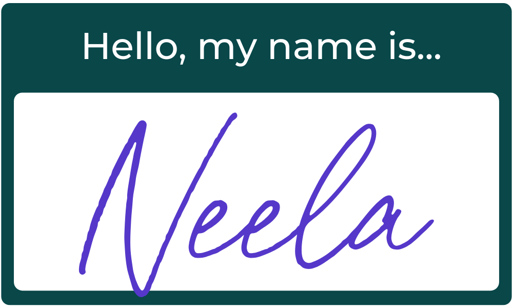 Hello My Name is Neela Logo_Green